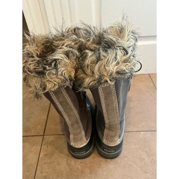 Sorel Joan of Artic Waterproof Snow Boots Women 8 Vegan Faux Fur Lace Up Boots - Picture 13 of 15